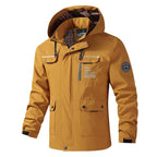 Hooded Windbreaker Jacket Front Zip Pockets