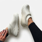 Sneakers chaussettes à enfiler, cheville côtelée