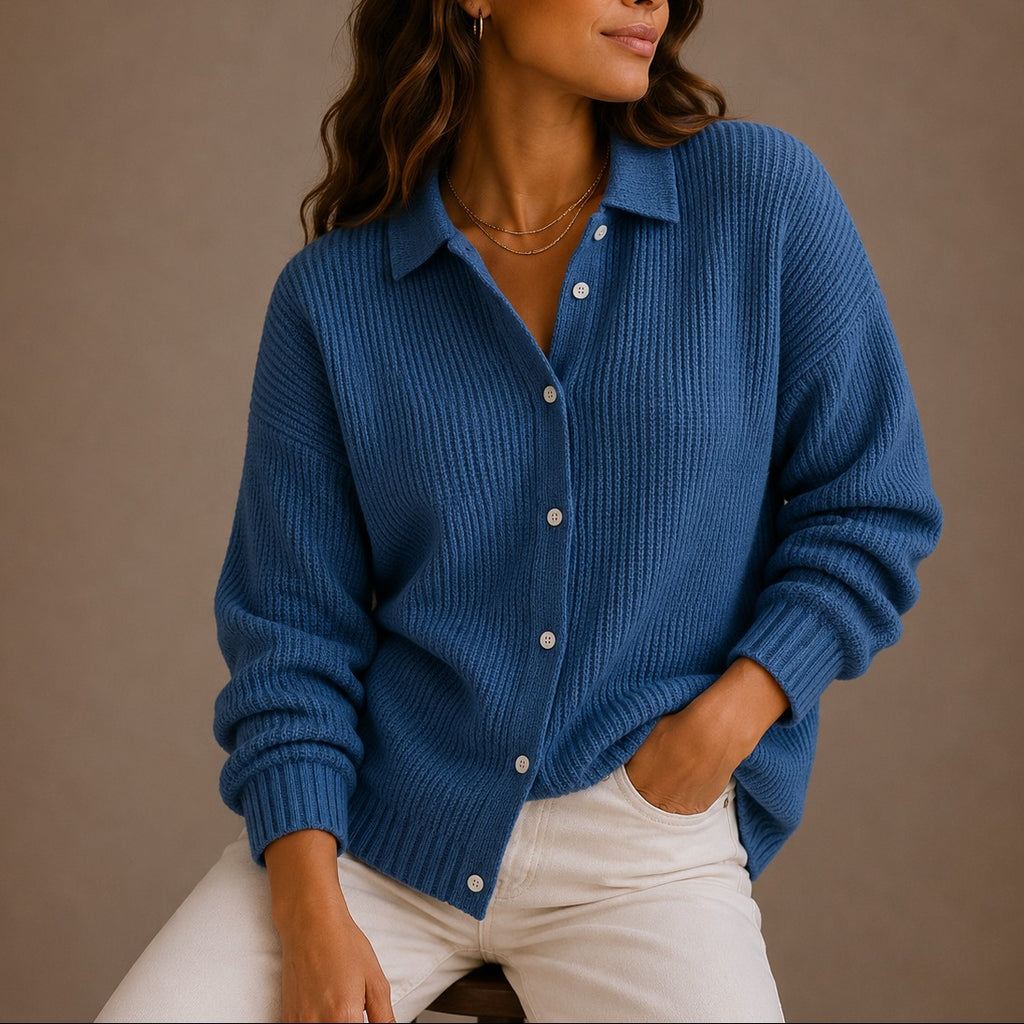 Cardigan en maille à col