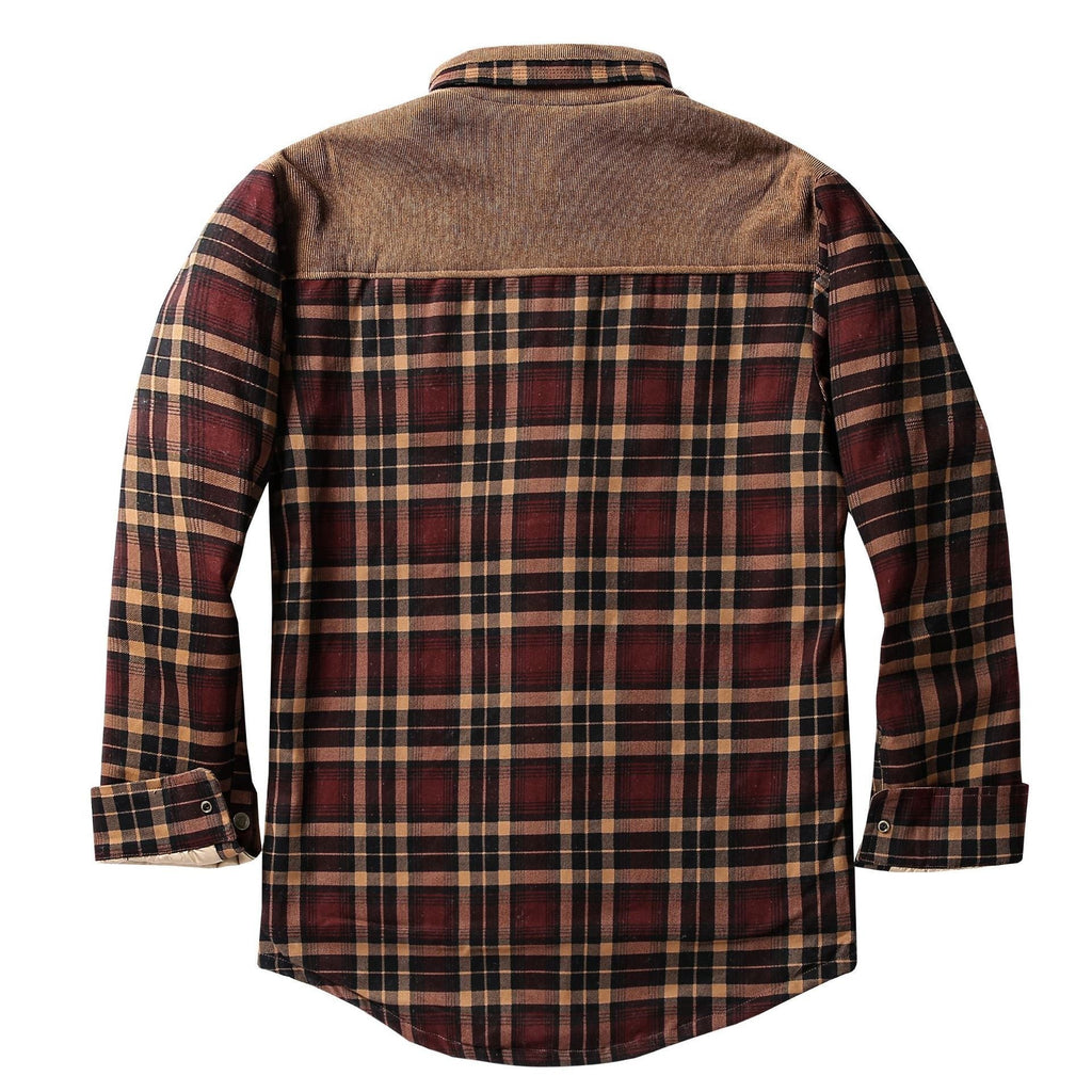 Sherpa Lined Flannel Shacket Chest Pocket