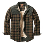 Sherpa Lined Flannel Shacket Chest Pocket