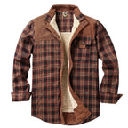 Sherpa Lined Flannel Shacket Chest Pocket