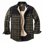 Sherpa Lined Flannel Shacket Chest Pocket