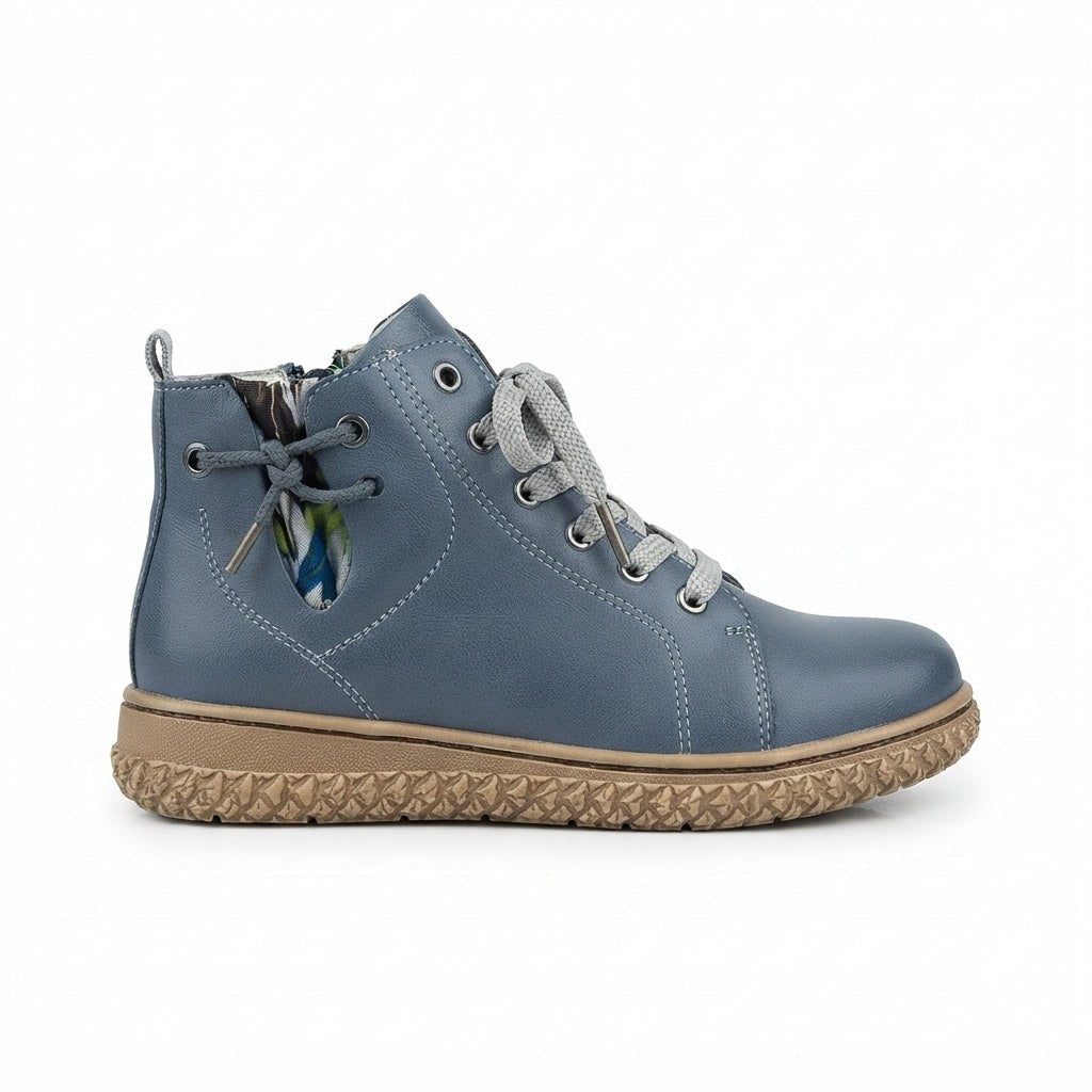 Lace Up Combat Ankle Boots Round Toe