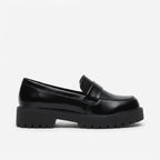 Chunky Platform Loafers Lug Sole