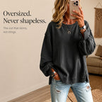 Sudadera extragrande de cuello redondo