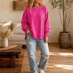 Sudadera extragrande de cuello redondo