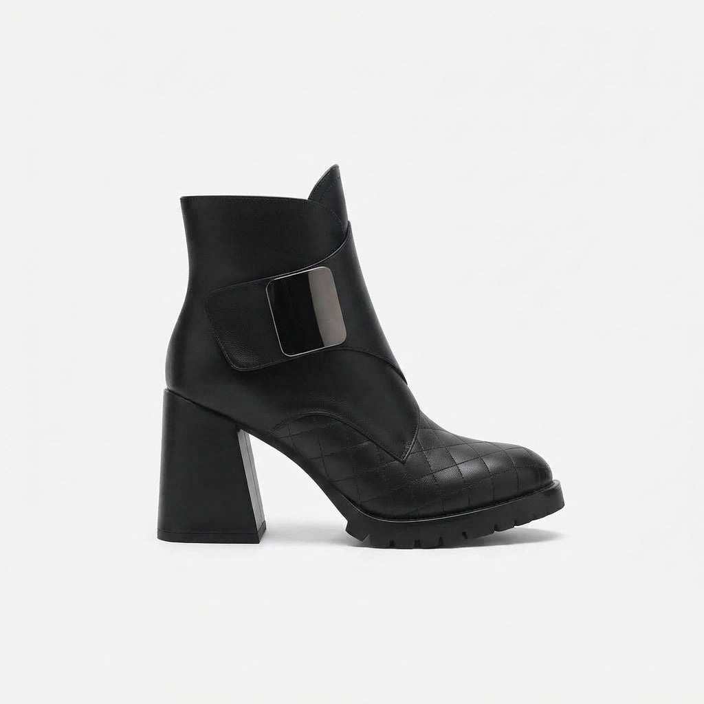 Bottines à talon carré