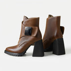 Bottines à talon carré