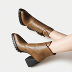 Bottines à talon carré