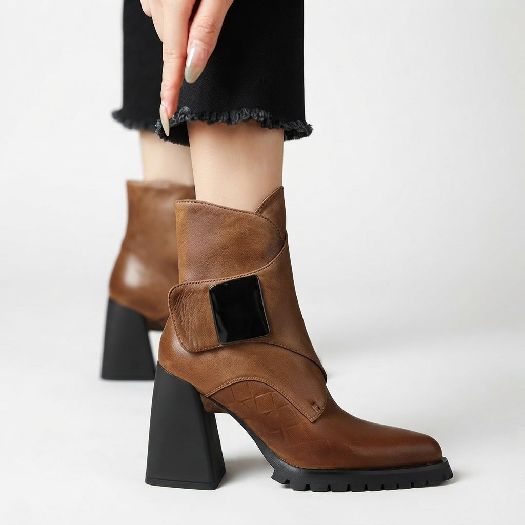 Block Heel Shoe Boots