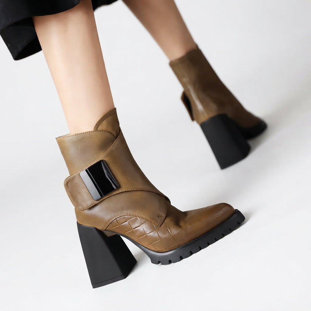 Block Heel Shoe Boots