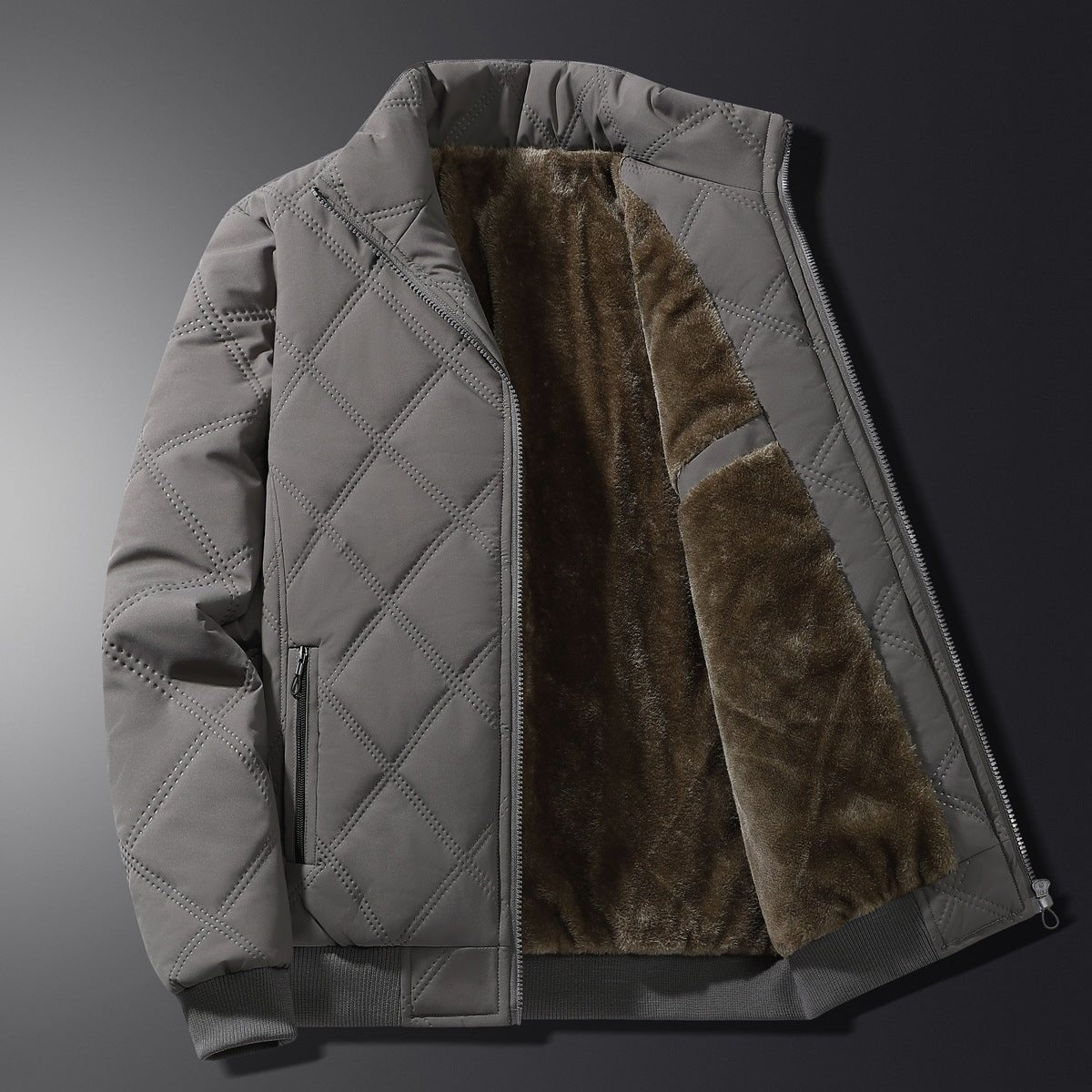 Veste Bomber doublée en Sherpa, matelassée en losanges