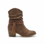 Slouch Ankle Boots Block Heel
