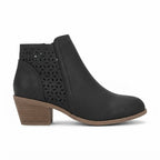 Cut Out Ankle Booties Block Heel