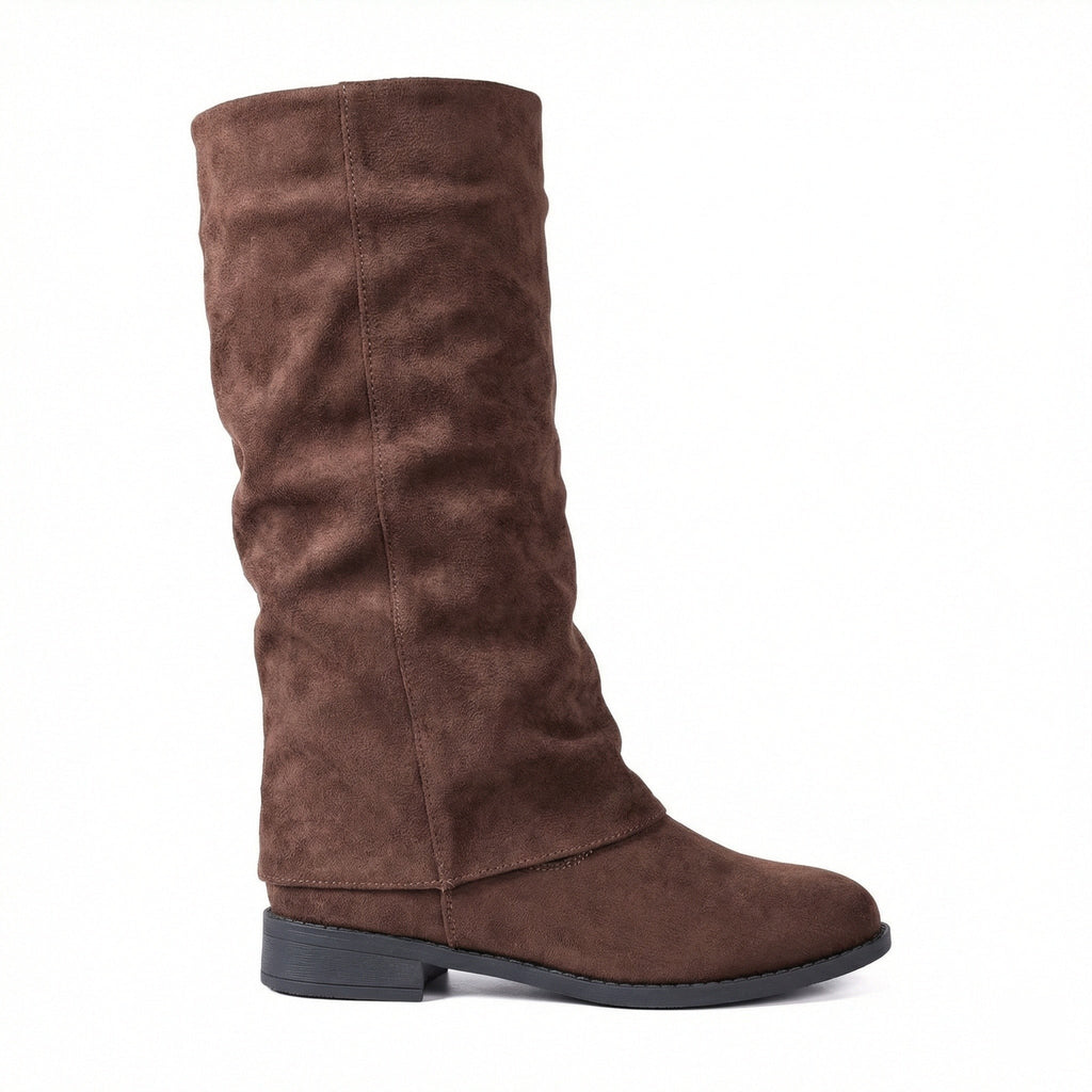 Calf Length Flat Boots