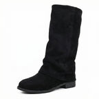 Calf Length Flat Boots