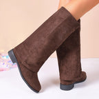 Calf Length Flat Boots