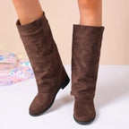 Calf Length Flat Boots