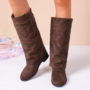 Calf Length Flat Boots