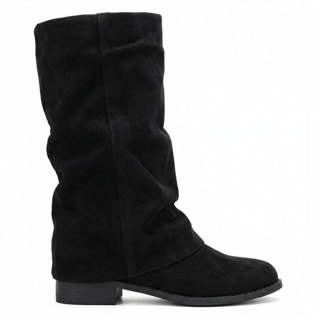 Calf Length Flat Boots