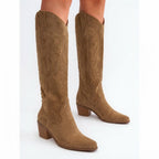Cowboy Western Boots Embroidered Knee High