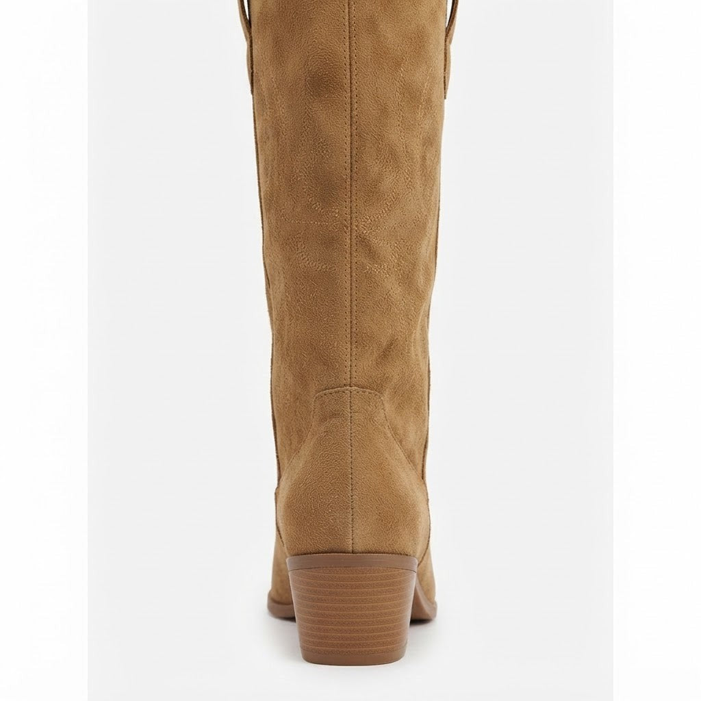 Cowboy Western Boots Embroidered Knee High
