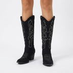 Cowboy Western Boots Embroidered Knee High