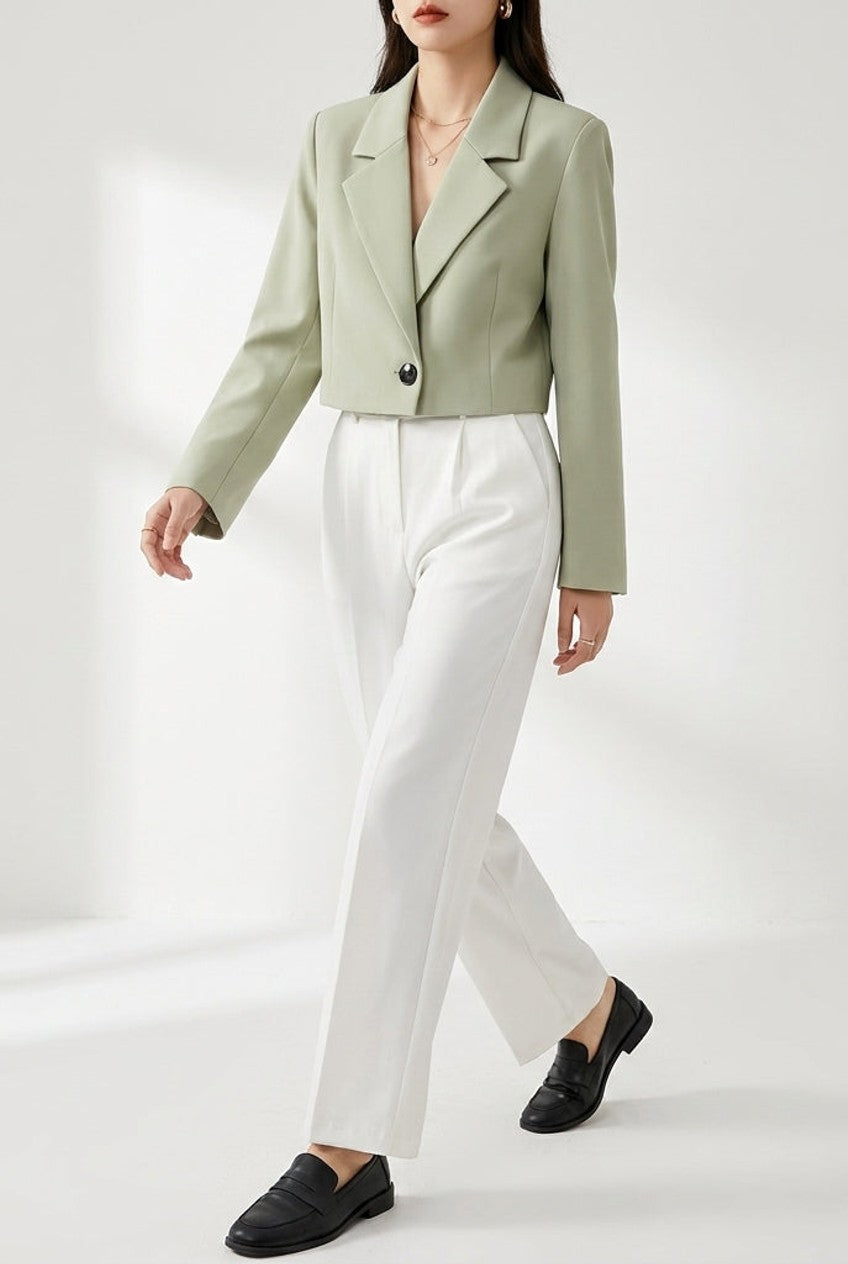 Blazer entallado corto