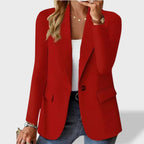 Open Front Blazer Single Button Lapel