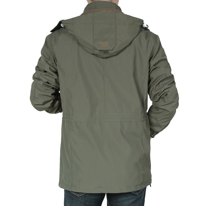 Chaqueta con capucha de tejido borg
