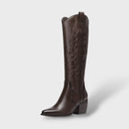 Bottes de cow-boy western brodées, hauteur genou
