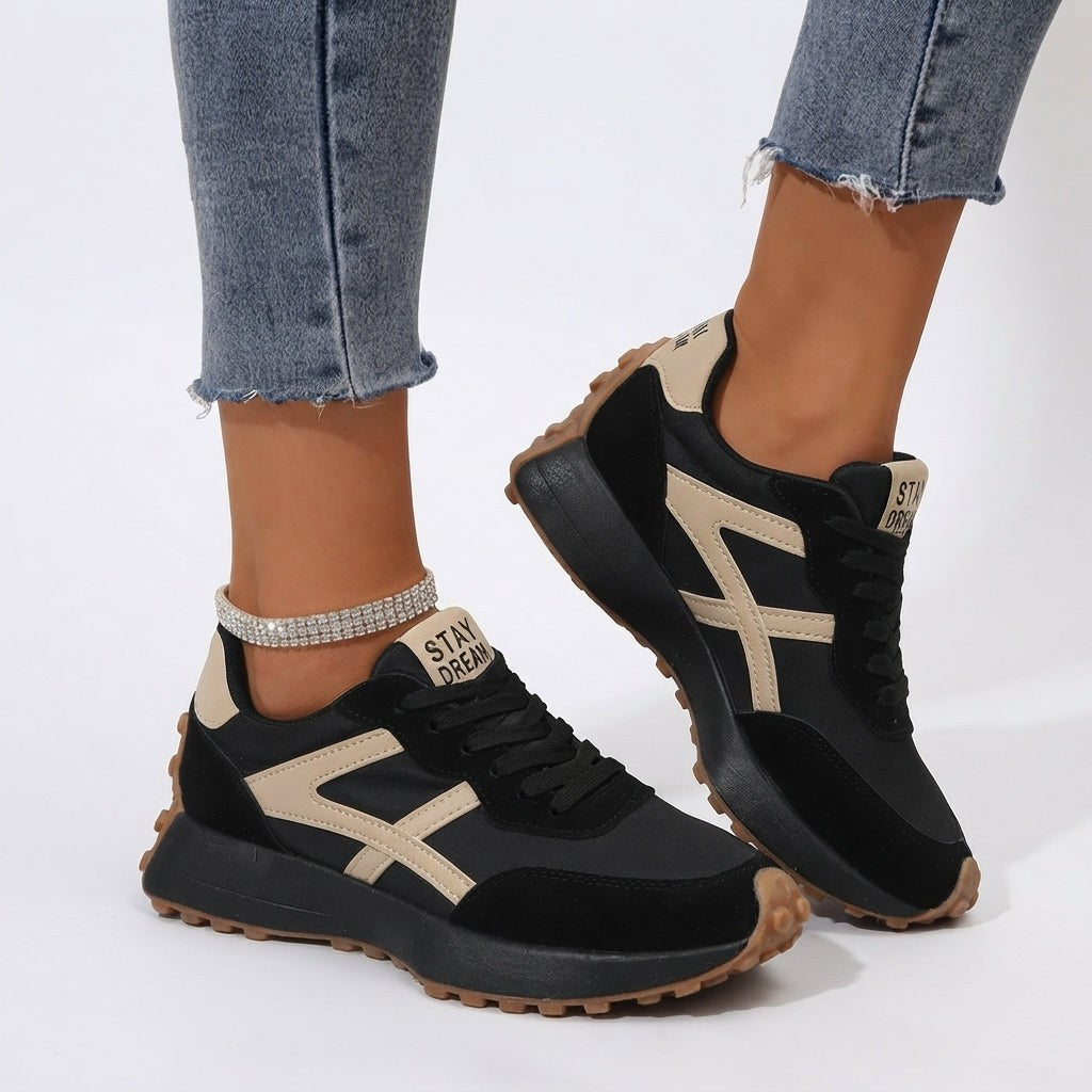 Retro Chunky Running Sneakers Lace Up