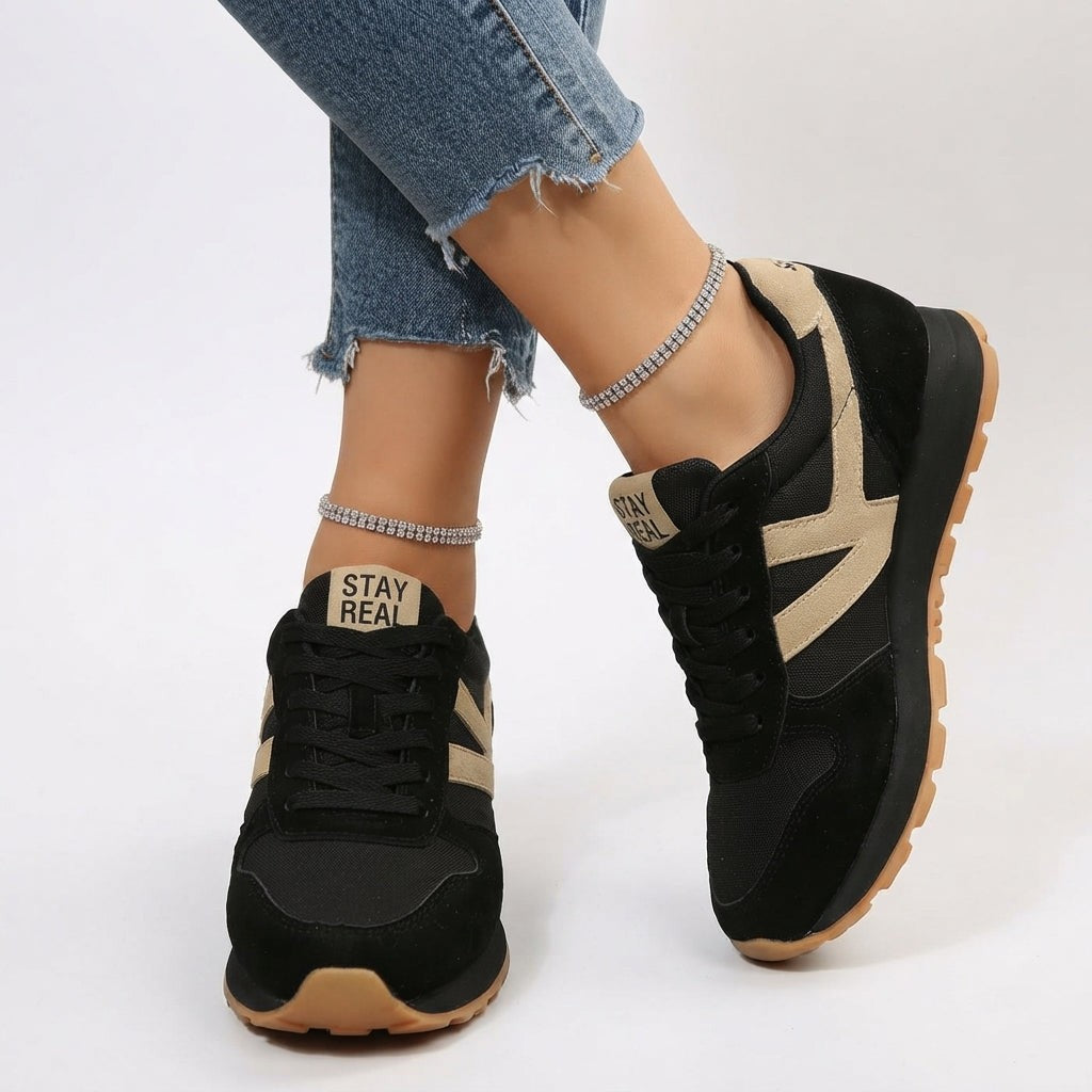 Retro Chunky Running Sneakers Lace Up