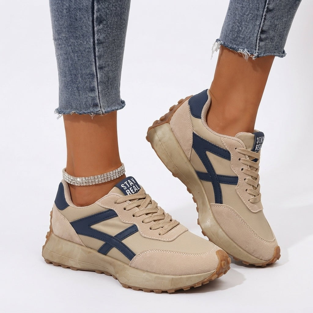Retro Chunky Running Sneakers Lace Up
