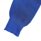 Sweater tipo pulóver con cuello de botones y parche en el codo