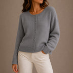 Cardigan en maille à col rond