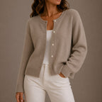 Cardigan en maille à col rond