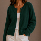 Cardigan en maille à col rond