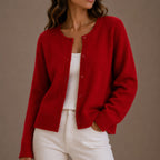 Cardigan en maille à col rond