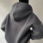 Oversized Pullover Hoodie Open Collar