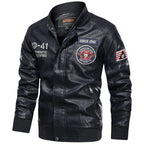Chaqueta bomber de cuero sintético