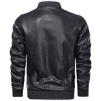 Chaqueta bomber de cuero sintético