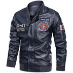 Chaqueta bomber de cuero sintético