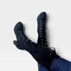 Lace-Up Knee High Boots