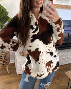 Sherpa Quarter Zip Sweatshirt Oversized