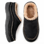 Sherpa Lined Moccasin Slippers Slip On