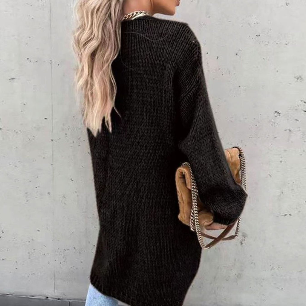 Cardigan long Oversized en maille, devant ouvert