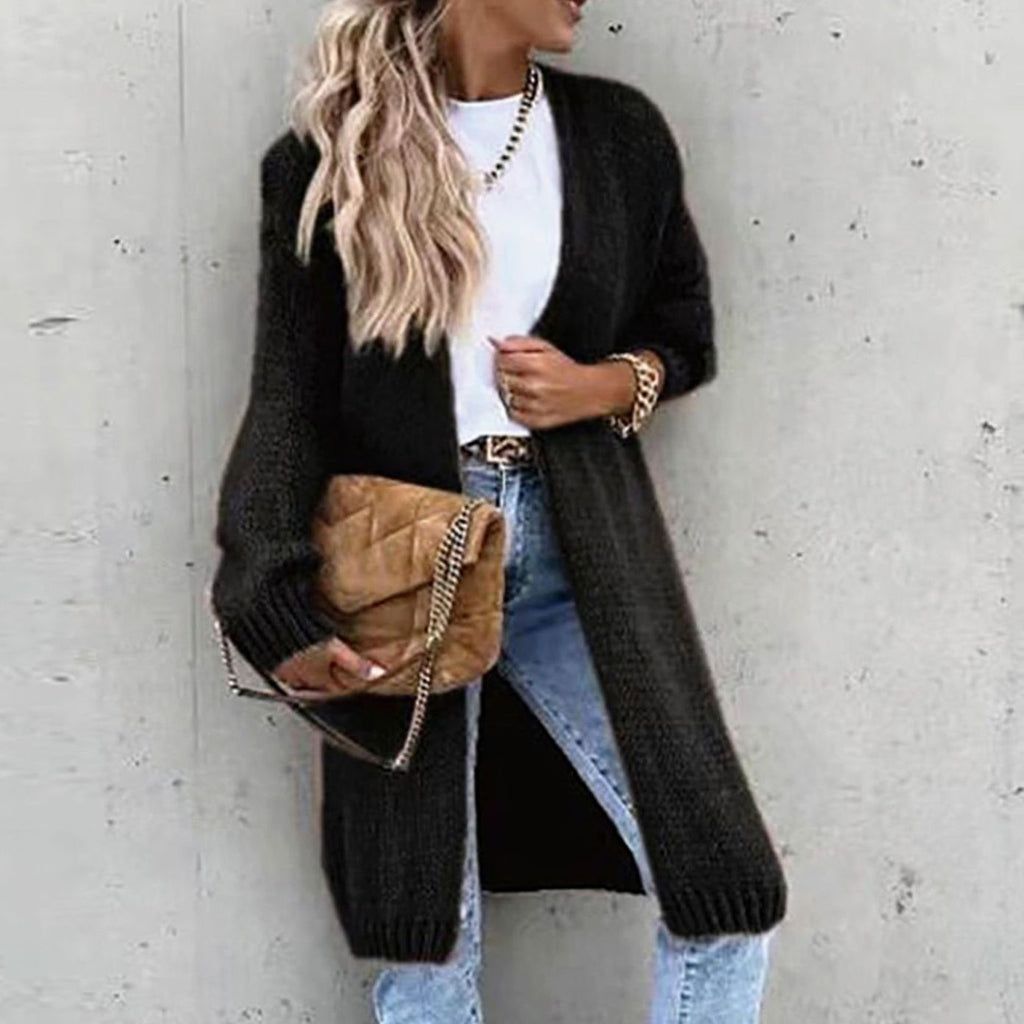Cardigan long Oversized en maille, devant ouvert