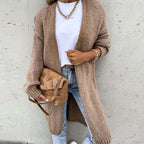 Cardigan long Oversized en maille, devant ouvert